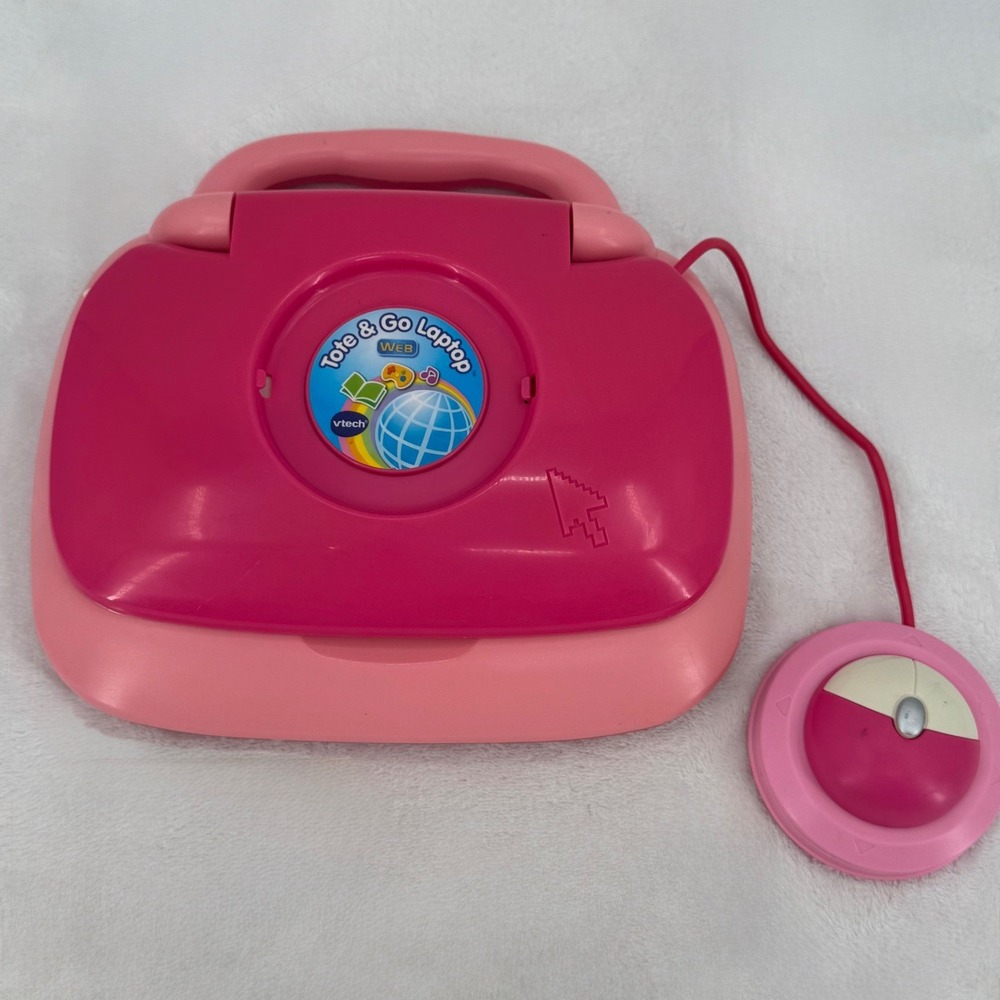 VTech Tote & Go Laptop Pink Educational Interactive Learning Toy W/ Web Connect
